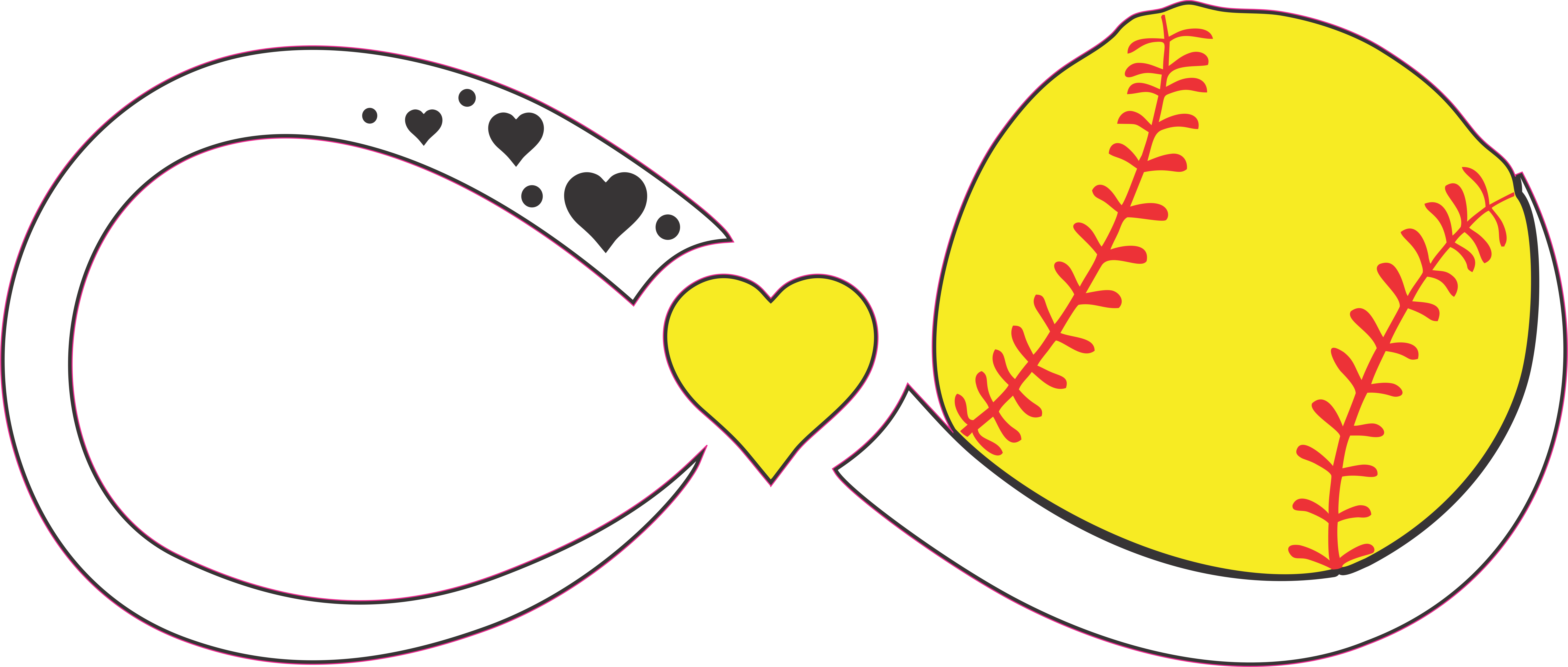 Sport Fan Tees Product Infinity Softball Infinity Sign - Softball Player Sliding Drawing Clipart (10302x4367), Png Download