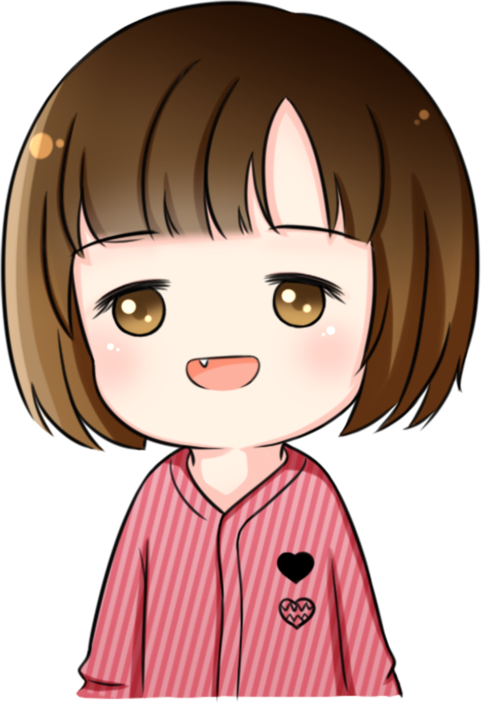 Cartoon Cute Girl Avatar Png And Psd - Cartoon Clipart (2000x2000), Png Download