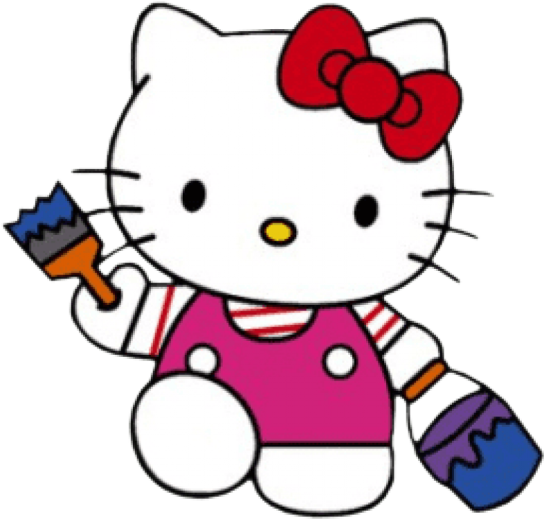 Free Png Download Hello Kitty Painting Png Images Background - Cartoon Characters For Painting Clipart (850x842), Png Download