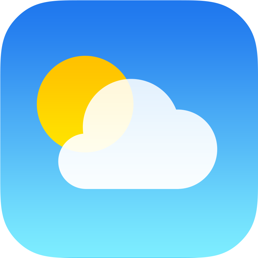Apple Weather Icon - Ios Weather Icon Png Clipart (1024x1024), Png Download