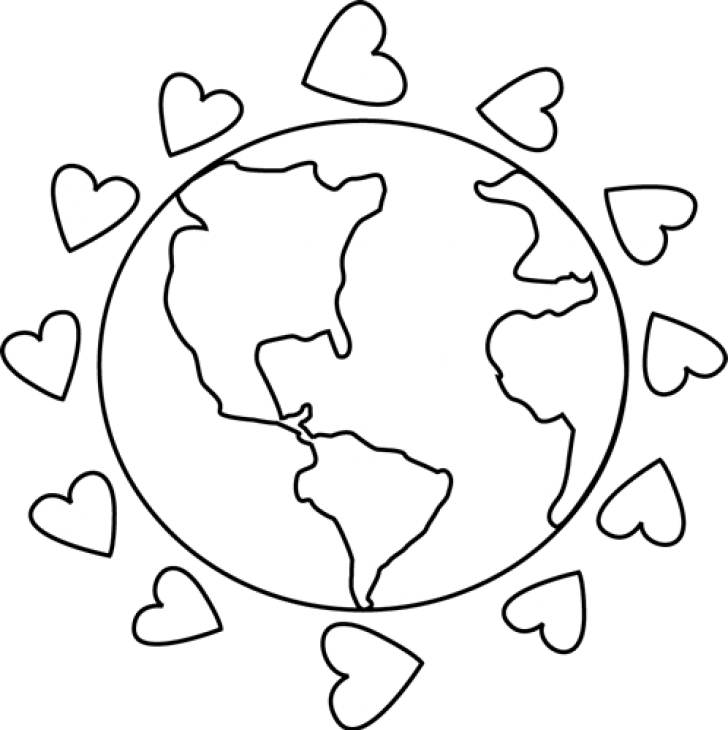 Earth Day Clip Art Black And White - Png Download (728x730), Png Download
