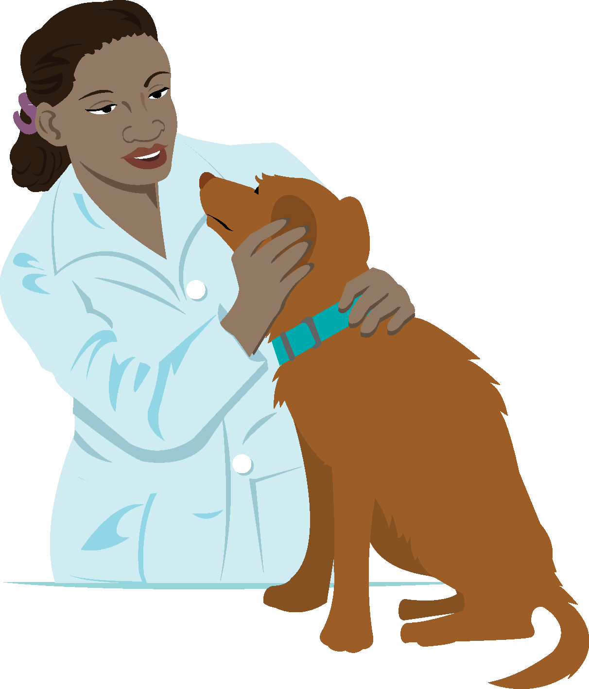 Dog Lady People Pets Veterinarian Clipart - Veterinarian Clipart Transparent - Png Download (1212x1417), Png Download