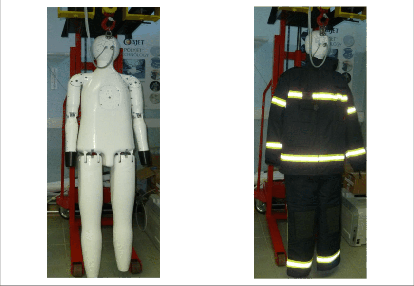 Naked And Dressed Thermal Manikin - Mannequin Clipart (850x588), Png Download