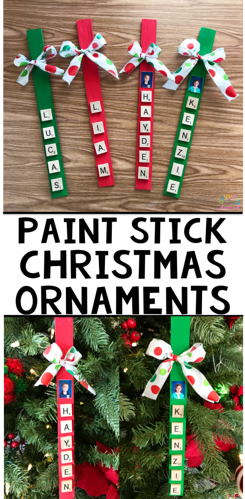 Paint Stick Chrismtas Ornament - Christmas Ornament Clipart (502x1024), Png Download