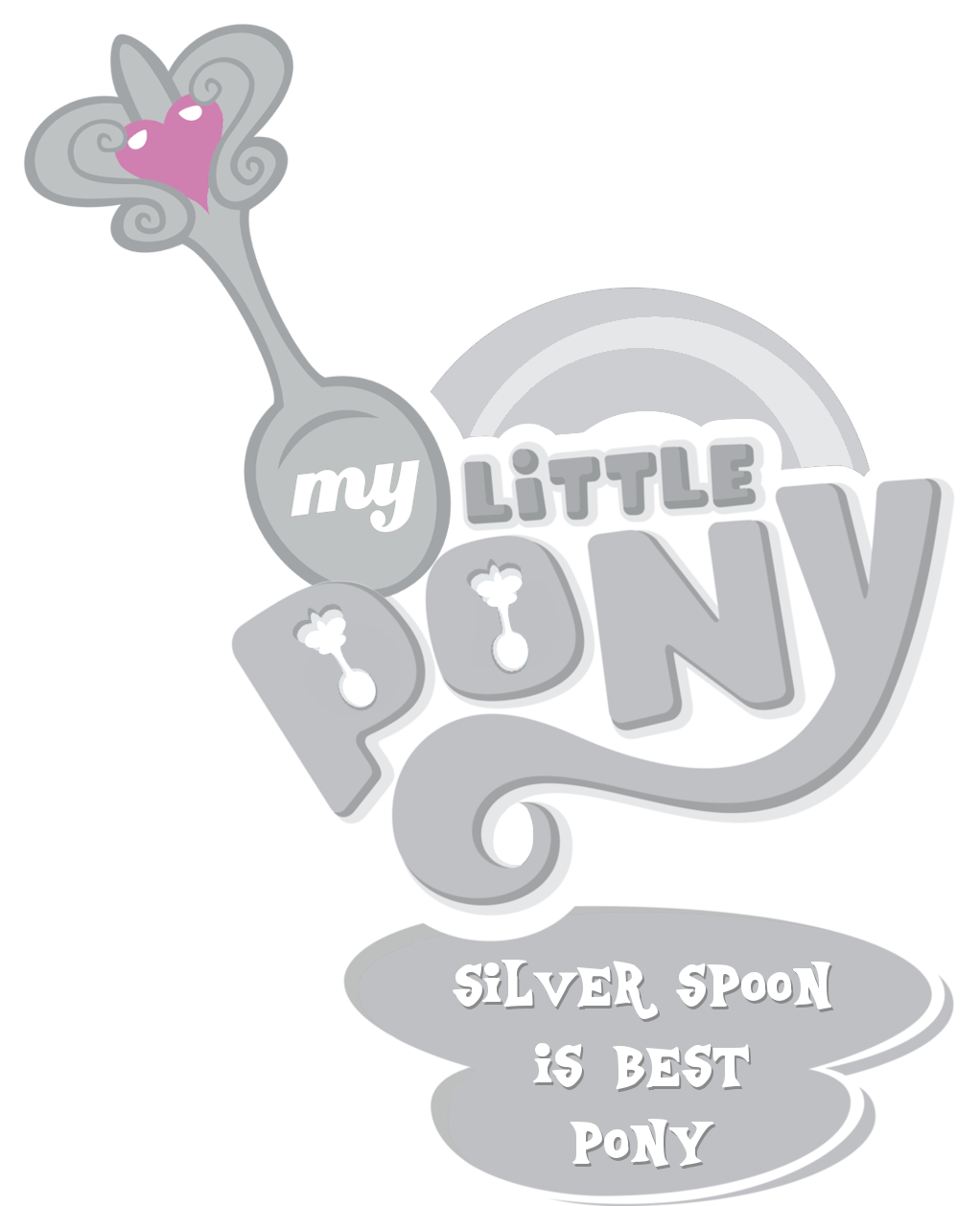 Best Pony, My Little Pony Logo, Safe, Silver Spoon - My Little Pony Friendship Is Magic Logo Png Clipart (1022x1258), Png Download