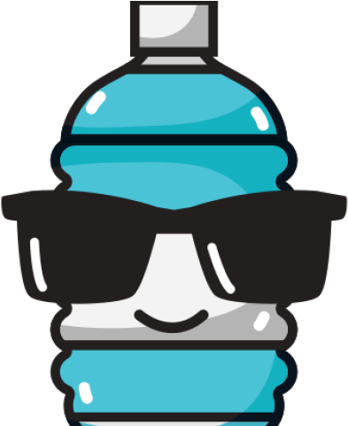 Water Bottle Clipart Cute - Sad Plastic Bottle Cartoon - Png Download (640x480), Png Download