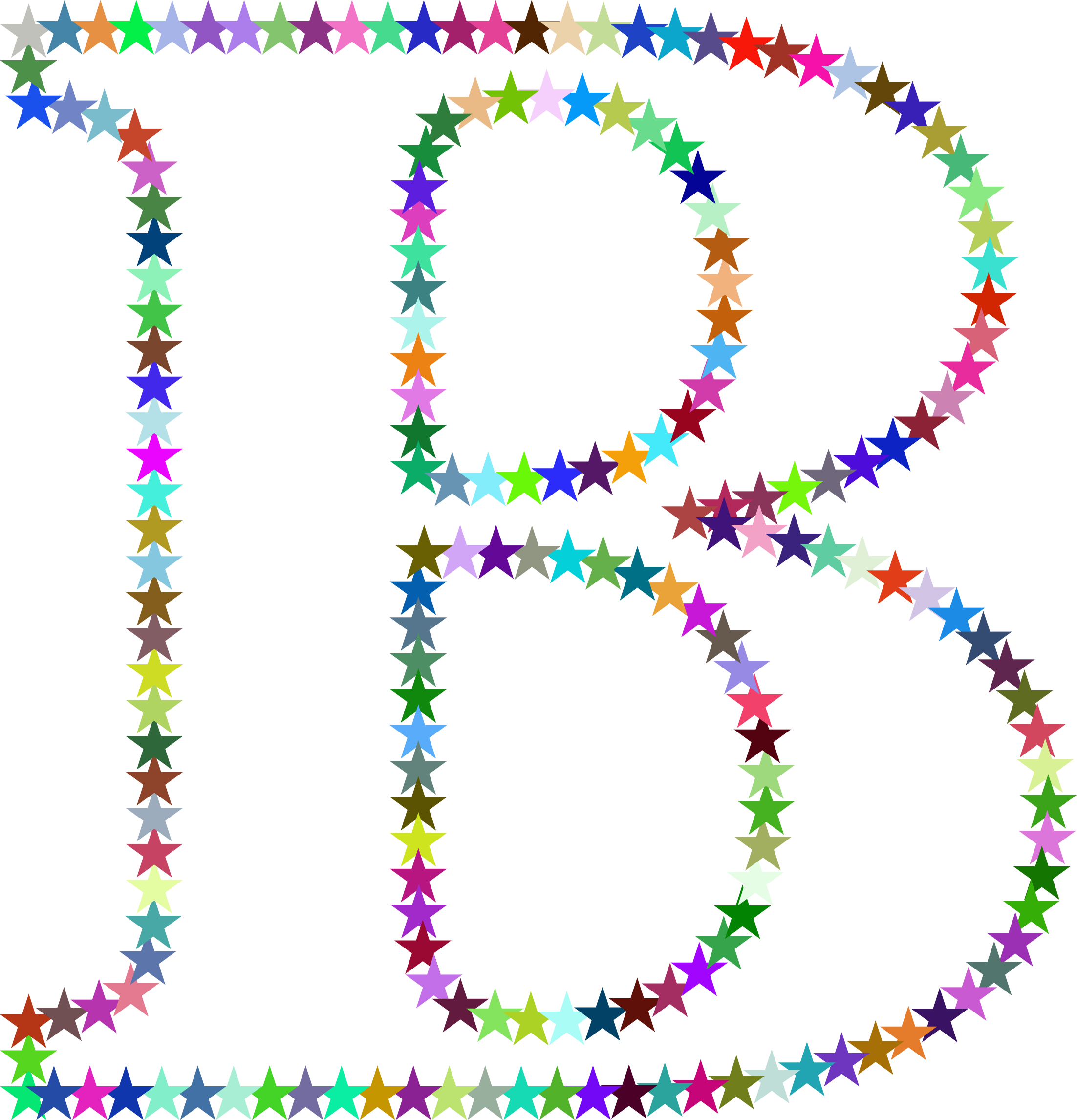 This Free Icons Png Design Of B Stars - Rainbow Clipart (2204x2292), Png Download