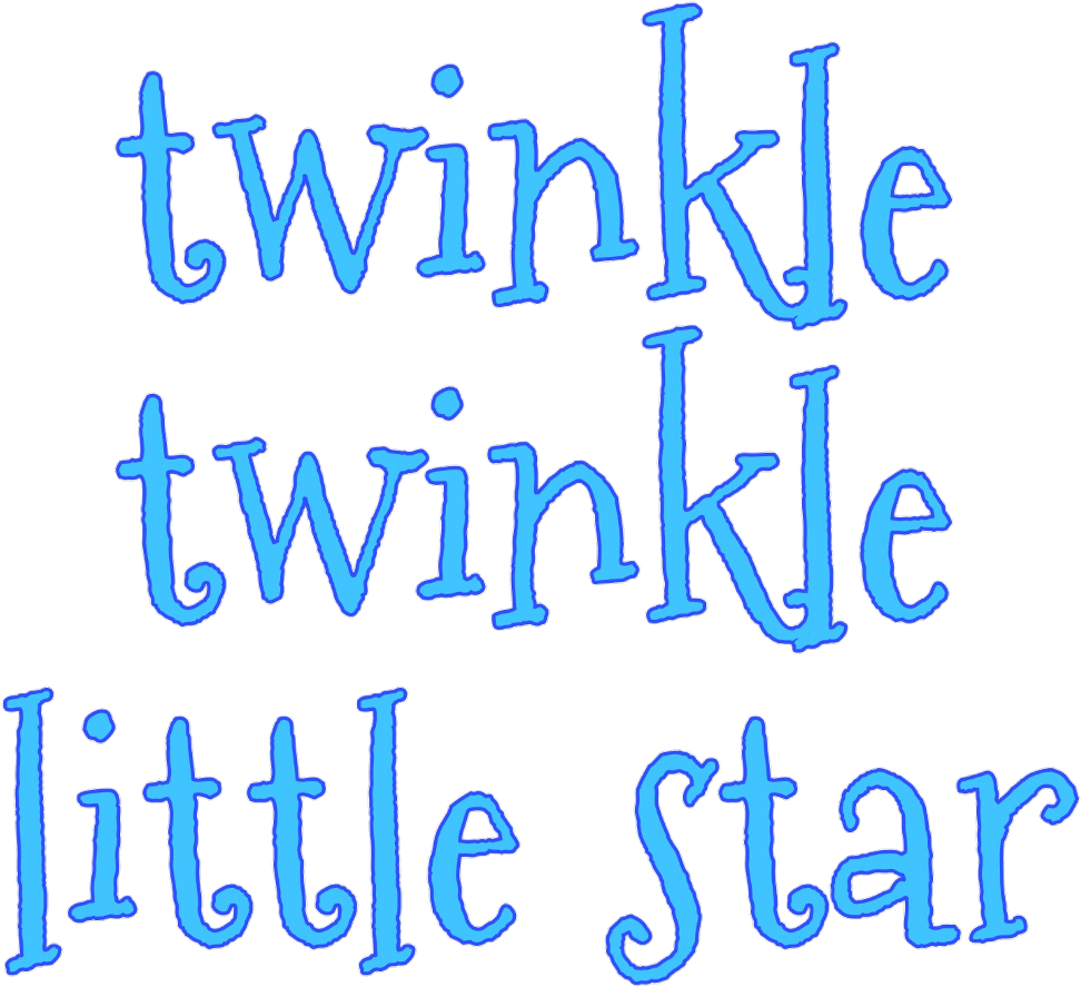 #twinkle #star #words #fonts #christmas #sticker#blue - Calligraphy Clipart (1024x973), Png Download