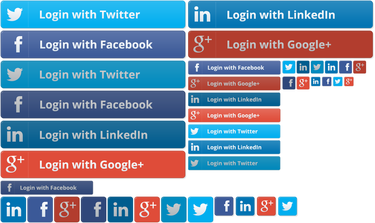 Login With Linkedin Button Png Clipart (1220x728), Png Download