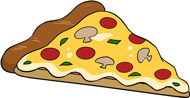 Pizza Clip Pzza - Pizza Drawing Easy - Png Download (680x678), Png Download