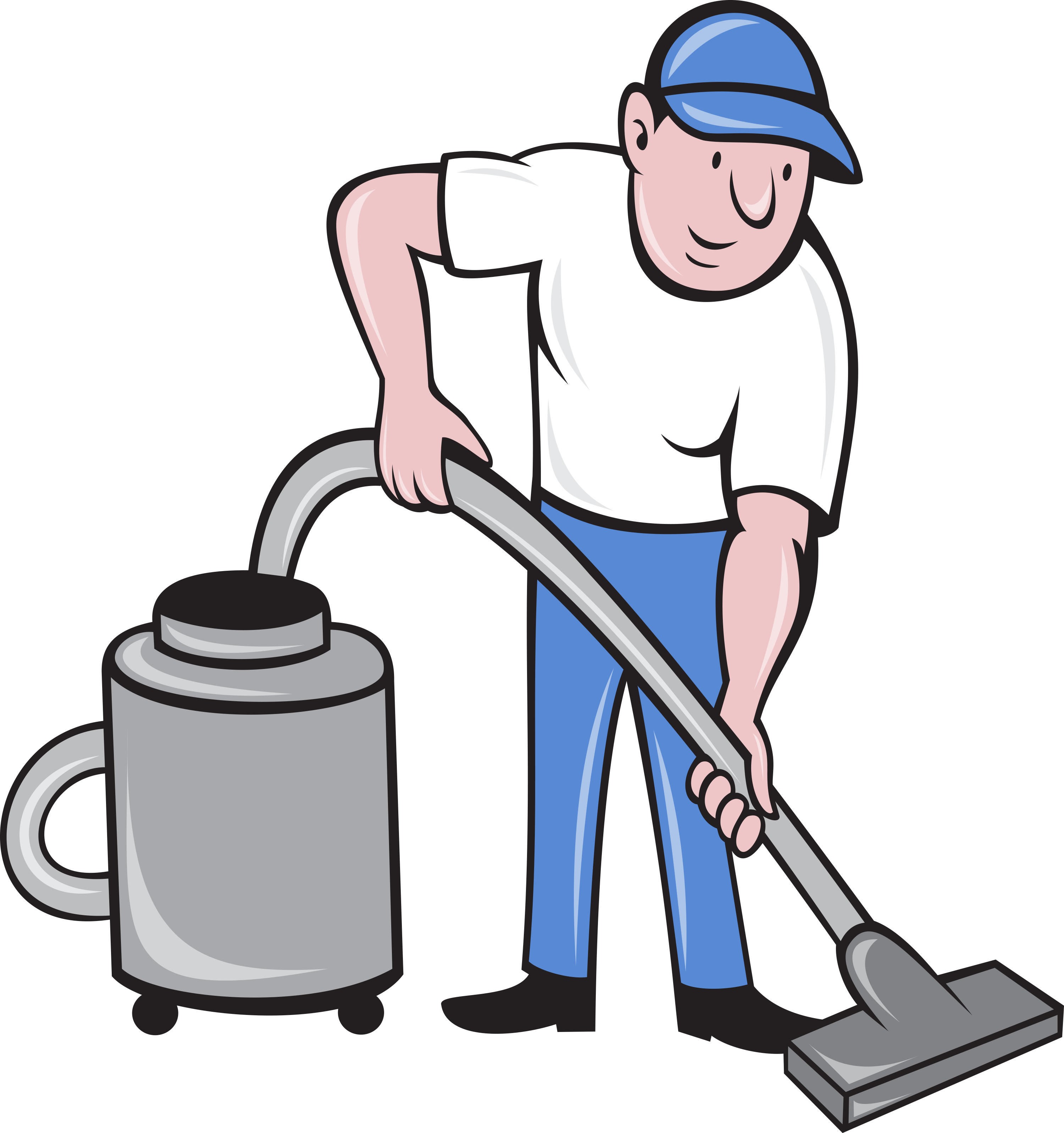 Janitor Clipart Vacuum - Vacuum The Carpets - Png Download (3000x3196), Png Download