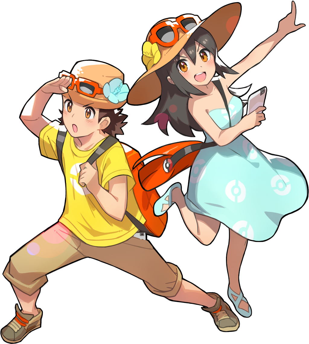 721 Kb Png - Pokemon Sun And Moon Sightseer Clipart (1060x1200), Png Download