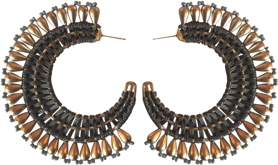 'sansa' Hoops - ' - Earrings Clipart (600x600), Png Download