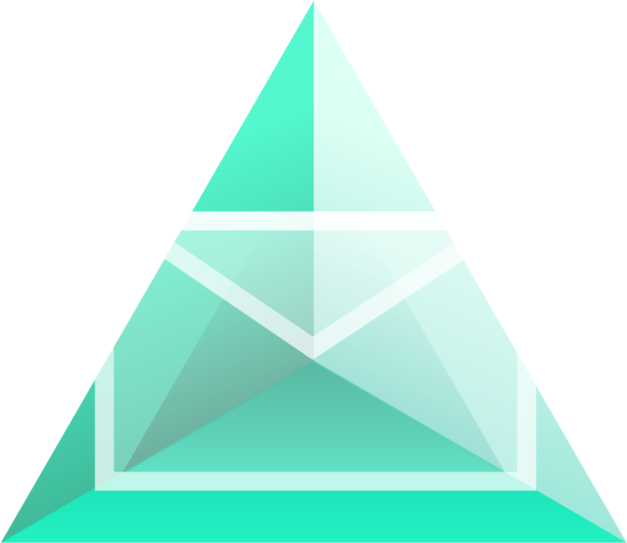 Mail Icon Custom Designed For My Own Desktop - Triangle Clipart (1280x1280), Png Download