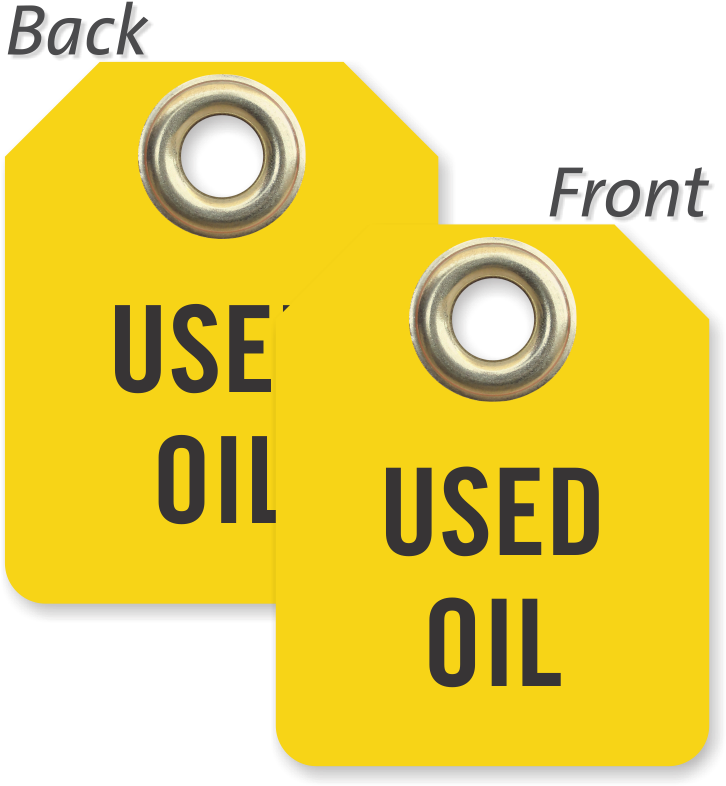 Used Oil Mini Tag - Waste Oil Tag Clipart (800x800), Png Download