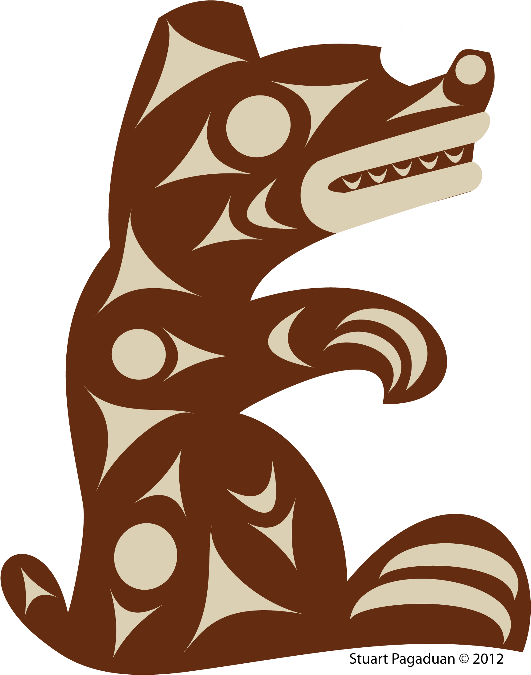 Bear-speuth - Coast Salish Bear Clipart (2034x2224), Png Download