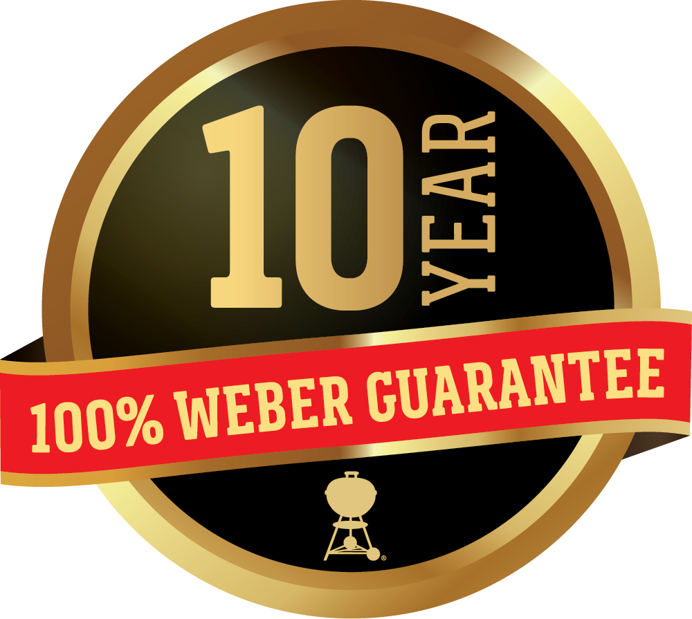 10 Year, 100% Weber Guarantee - Weber-stephen Products Clipart (1000x895), Png Download