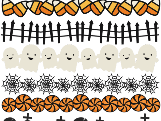 Halloween Borders Free - Cute Halloween Clipart Border - Png Download (640x480), Png Download