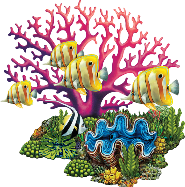 Little Tile Inc - Coral Reef Clipart - Png Download (596x600), Png Download