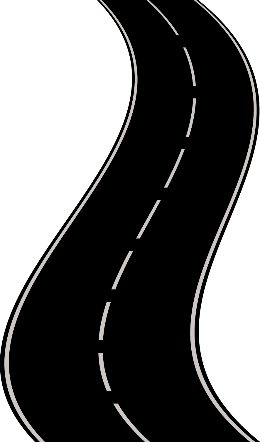 Road Highway Animation - Animated Curvy Road Clipart (886x1504), Png Download
