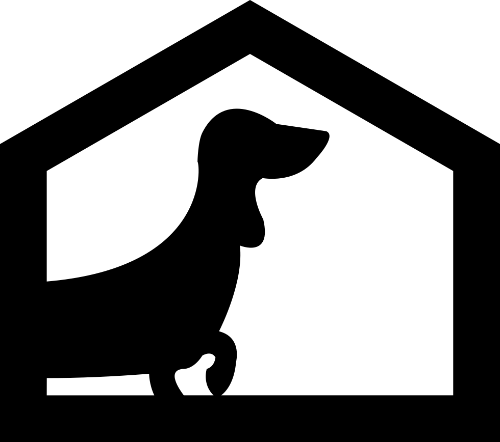 Dog House Svg Png Icon Free Download Ⓒ - Dog House Png Silhouette Clipart (980x868), Png Download