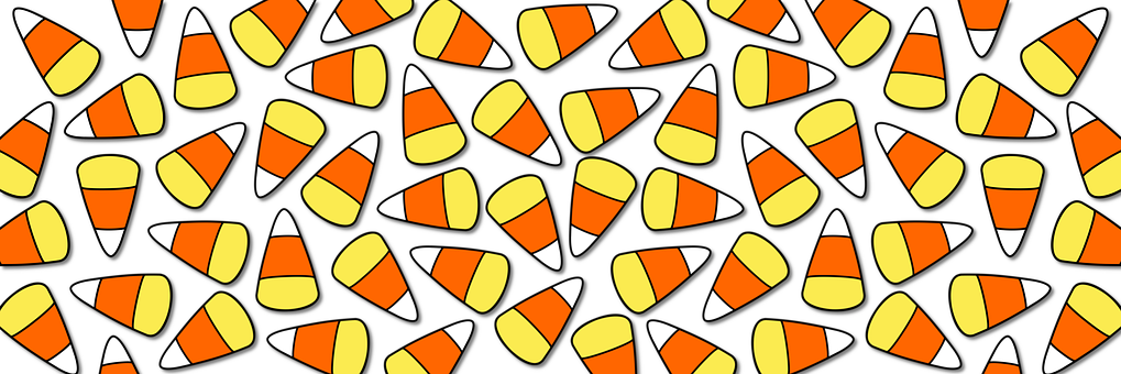 Candy Corn, Halloween, Candy, Candies - Visual Arts Clipart (1019x340), Png Download