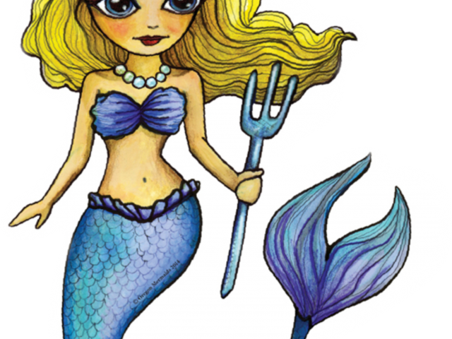 Coral Reef Clipart Mermaid Birthday - Cartoon - Png Download (640x480), Png Download