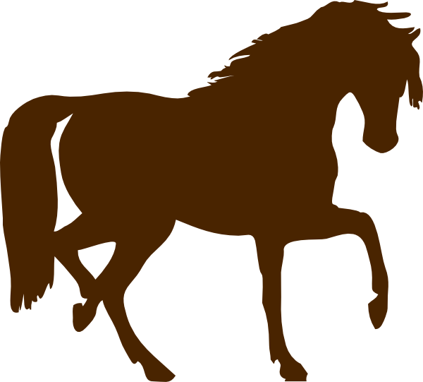 Brown Horse Svg Clip Arts 600 X 541 Px - Horse Silhouette Clip Art - Png Download (600x541), Png Download