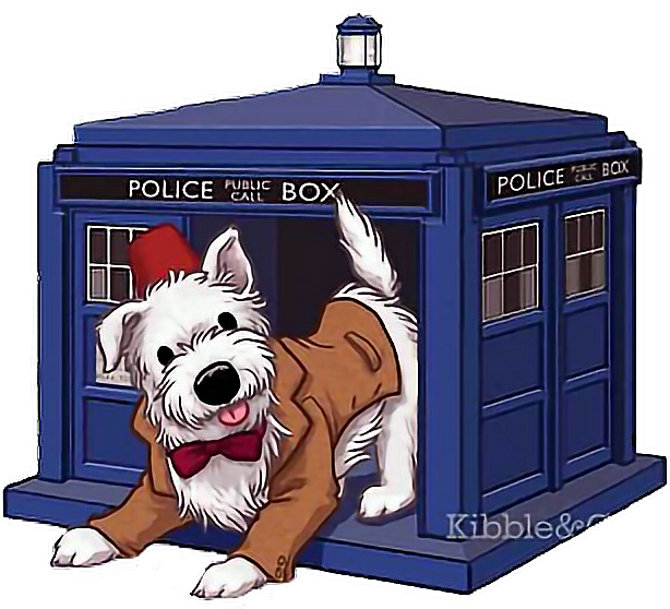 Policebox Police Dog Doghouse Cute Dogwearingclothes - Cartoon Clipart (614x558), Png Download