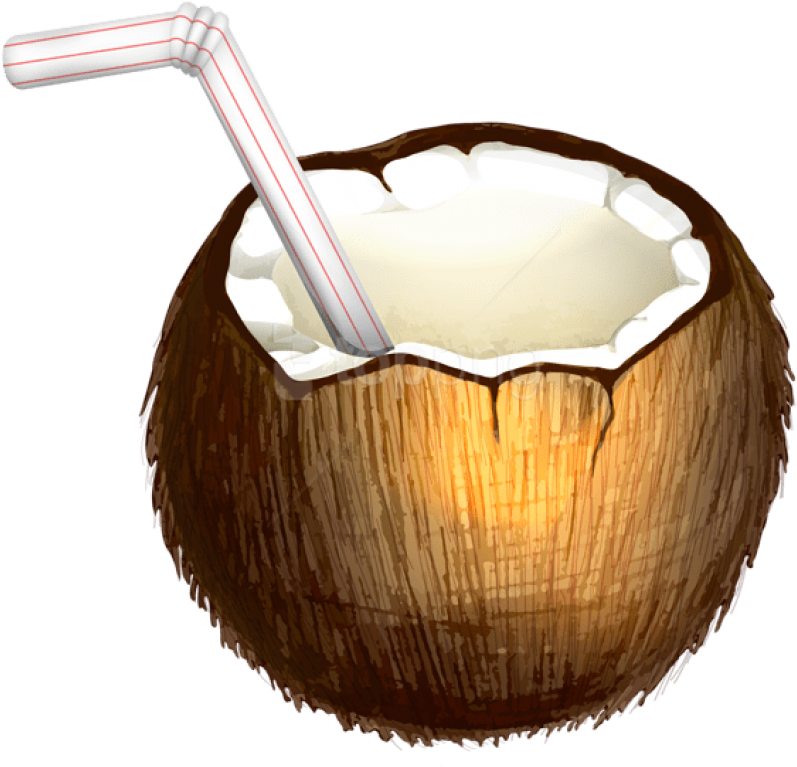 Free Png Download Coconut Cocktail Png Vector Clipart - Coconut Cocktail Clipart Png Transparent Png (850x815), Png Download