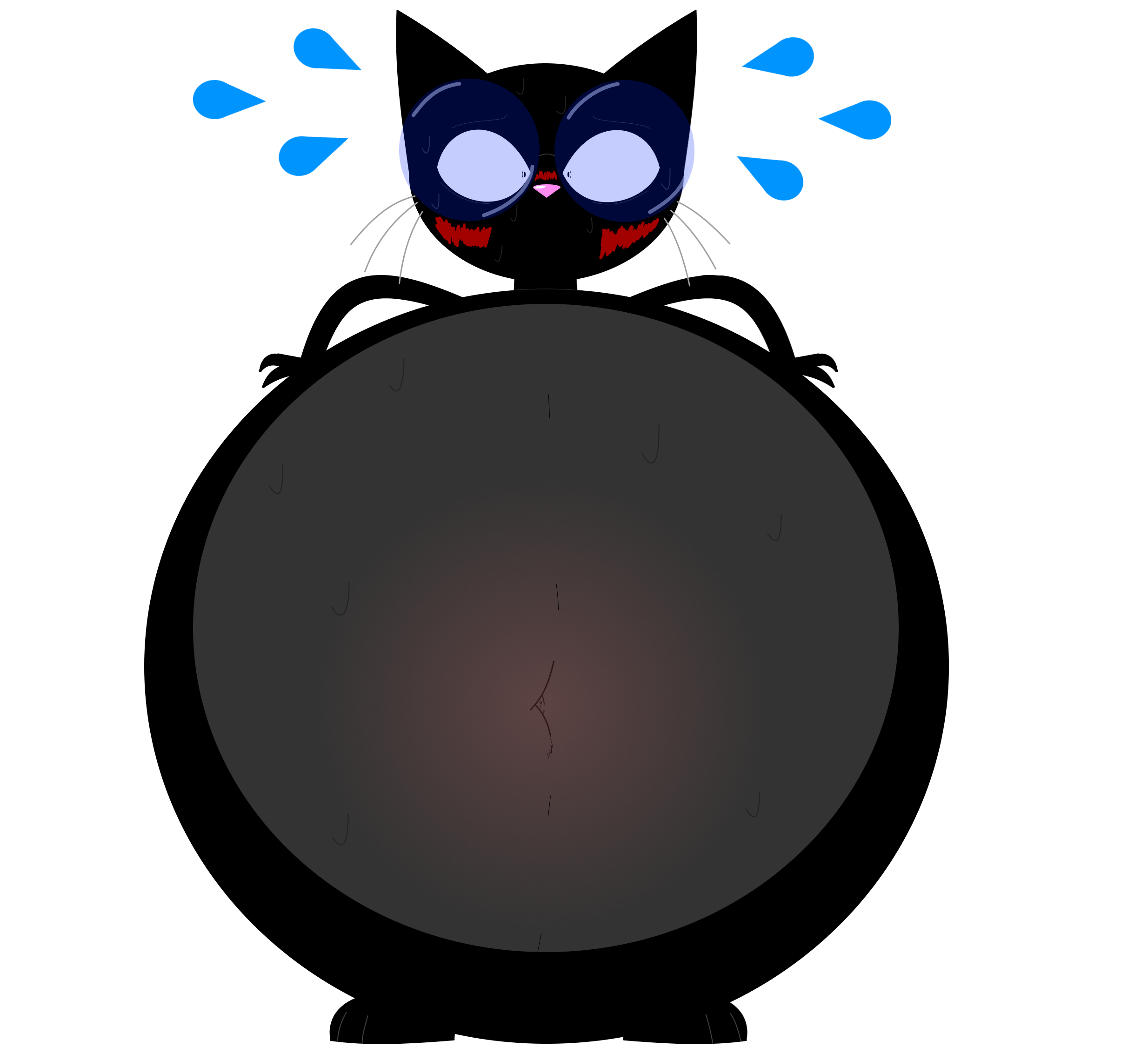 The Cat That Outgrew The Doghouse Clipart (3545x2533), Png Download