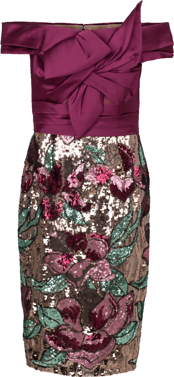 Loading Zoom - Marchesa Notte Artwork Sequin Dress Clipart (960x1223), Png Download