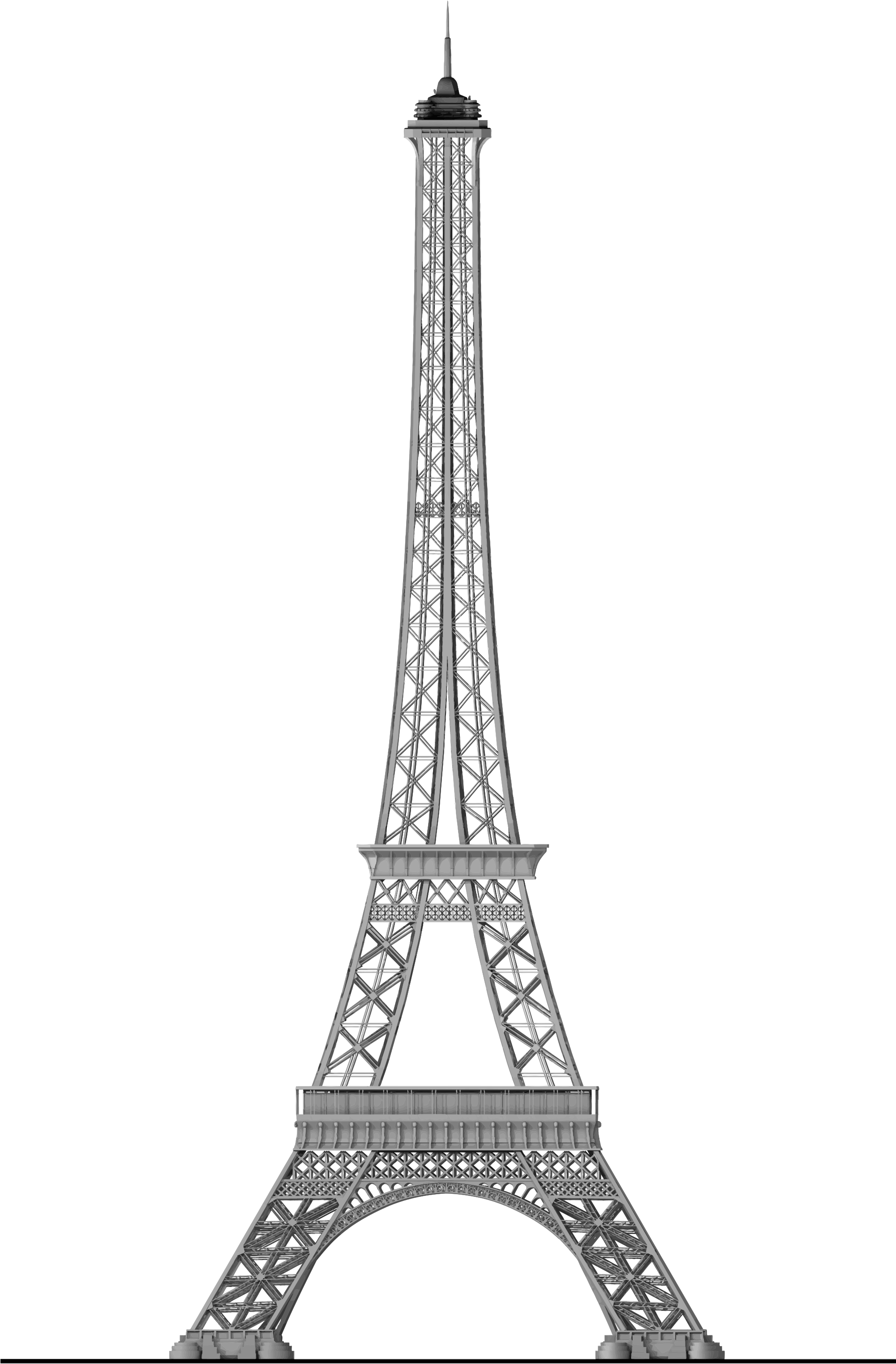 Eiffel Clipart Francais - Eiffel Tower Drawing Big - Png Download (2000x3234), Png Download