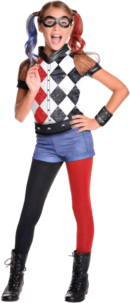 Child Deluxe Harley Quinn Costume - World Book Day Costumes Harley Quinn Clipart (800x1268), Png Download