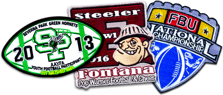 Custom Football Iron On Patches Are A Great Way To - Emblem Clipart (857x460), Png Download