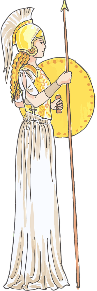 Greek Mythology / 6th Grade - Athena Drawing Greek Goddesses Clipart (333x991), Png Download