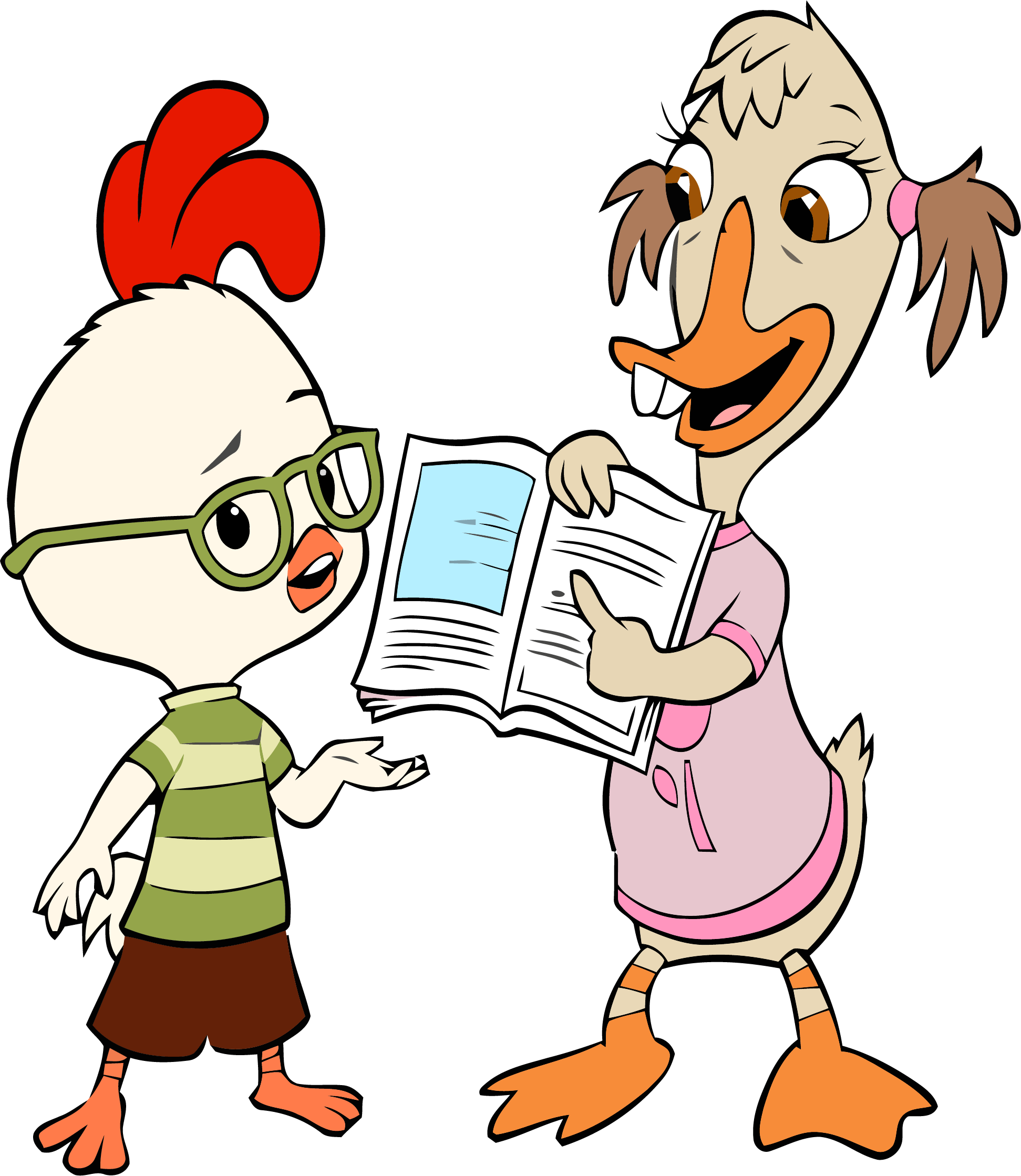 Chicken Little Abby Mallard Book Clipart Png - Disneyland Mascots Chicken Little Transparent Png (1943x2238), Png Download