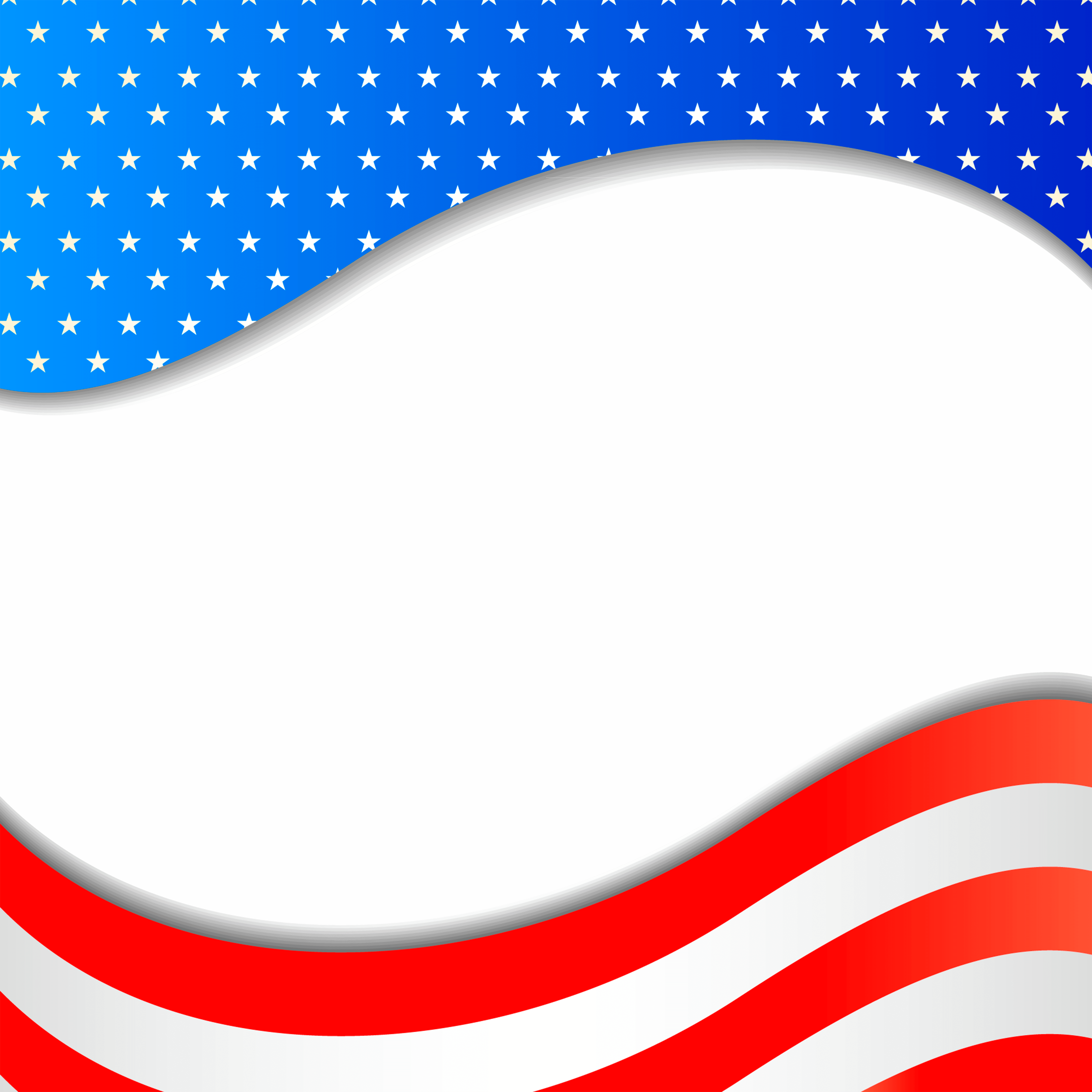 Bow Tie Clipart Border - Red White And Blue Clip Art - Png Download (5000x5000), Png Download