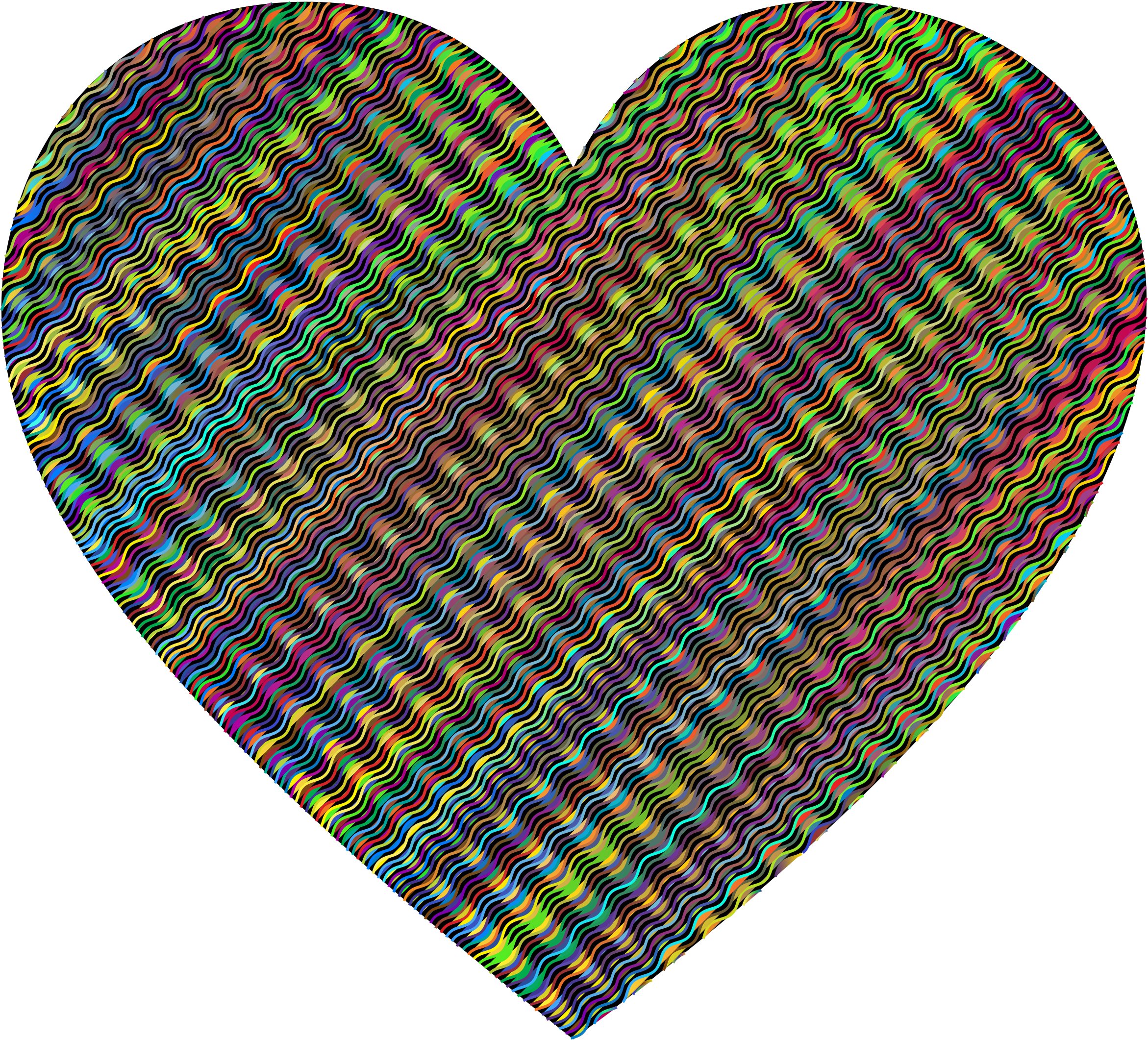 This Free Icons Png Design Of Prismatic Wavy Heart - Heart Clipart (2342x2122), Png Download