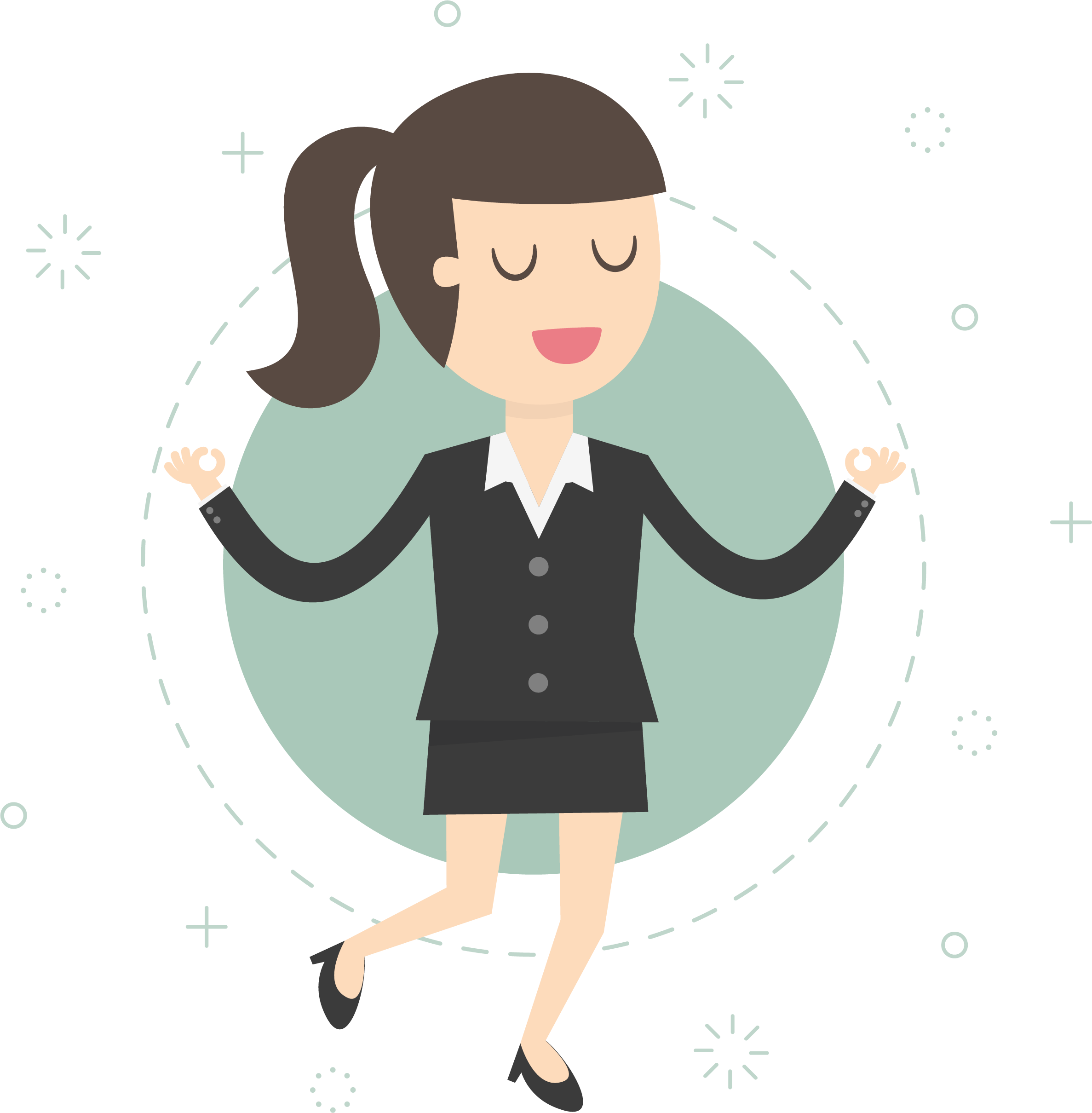 Businessperson Cartoon Business - Business Woman Illustration Png Clipart (2374x2419), Png Download