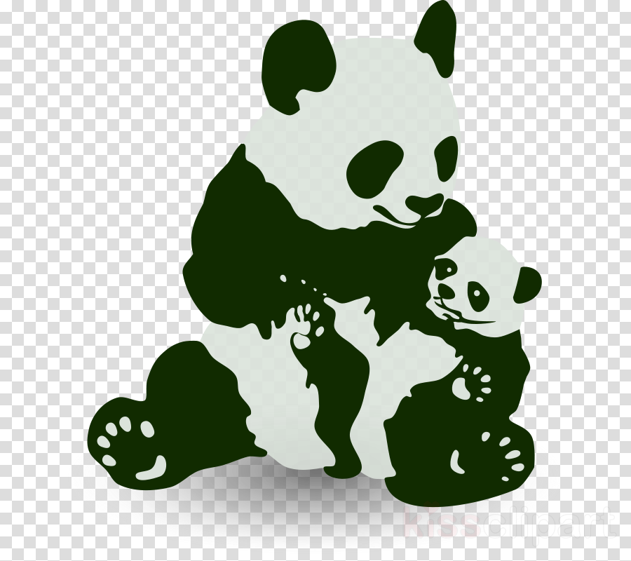Throw Blanket Clipart Giant Panda T-shirt Bear - Panda Bear And Baby Clip Art - Png Download (900x800), Png Download