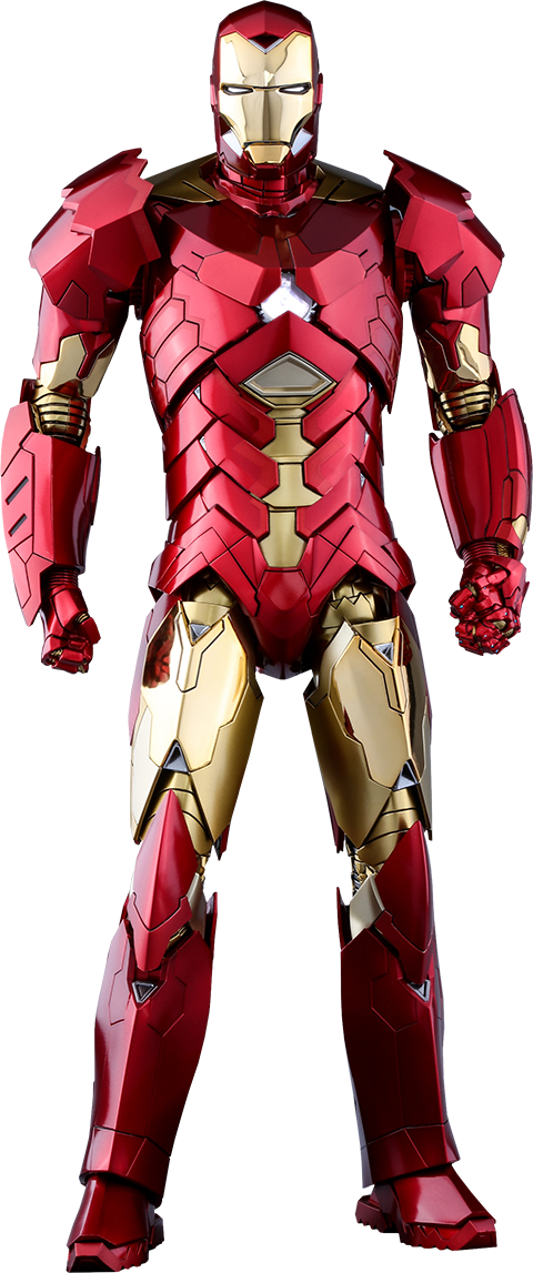 Iron Man Mark Xv Sneaky Sixth Scale Figure By Hot Toys - Neca Battle Damaged Iron Man Clipart (480x1147), Png Download