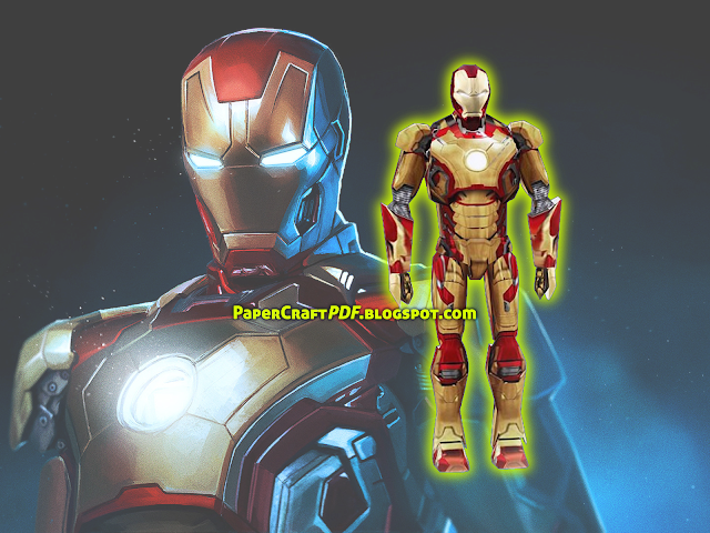 Download Mark Xlii Iron Man Suit Iron Man 3 Papercraft - Iron Man Wallpapers For Windows 10 Clipart (640x480), Png Download