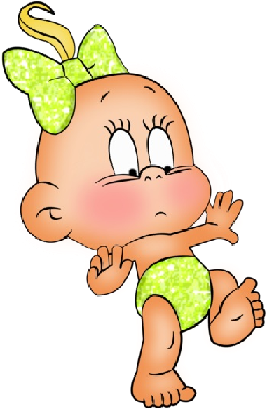 Cartoon Baby Girl Clipart - Funny Clipart Baby - Png Download (600x600), Png Download