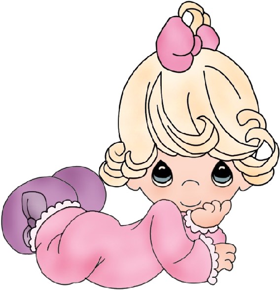 Baby Girl Baby Shower Animal Clip Art Baby Shower Invitations - Clipart Of Baby Girl - Png Download (600x600), Png Download