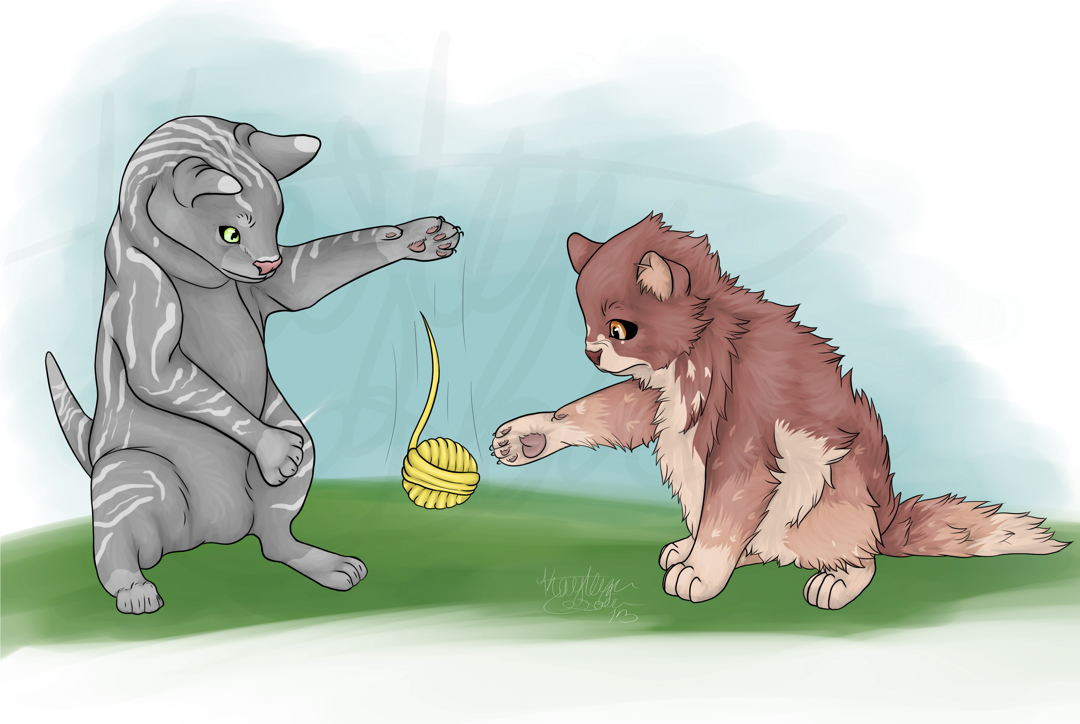 Scarlett And Asterix - Cartoon Clipart (3508x2351), Png Download