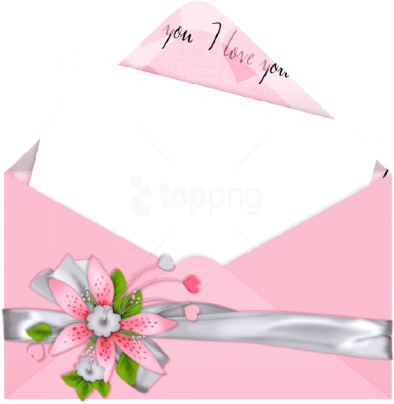 Free Png Download Pink Letter I Love You Png Images - Güzel Zarflar Clipart (850x842), Png Download