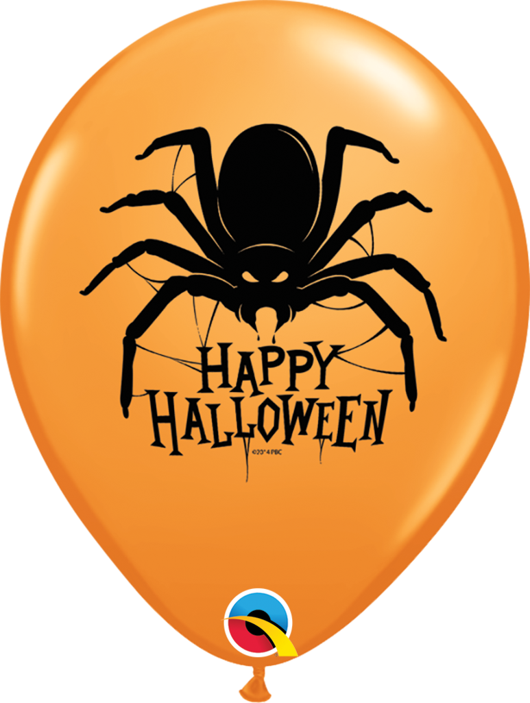 25 Latex Balloons 11" Happy Halloween Spider Design - Globo Latex Es Un Niño Clipart (773x1024), Png Download