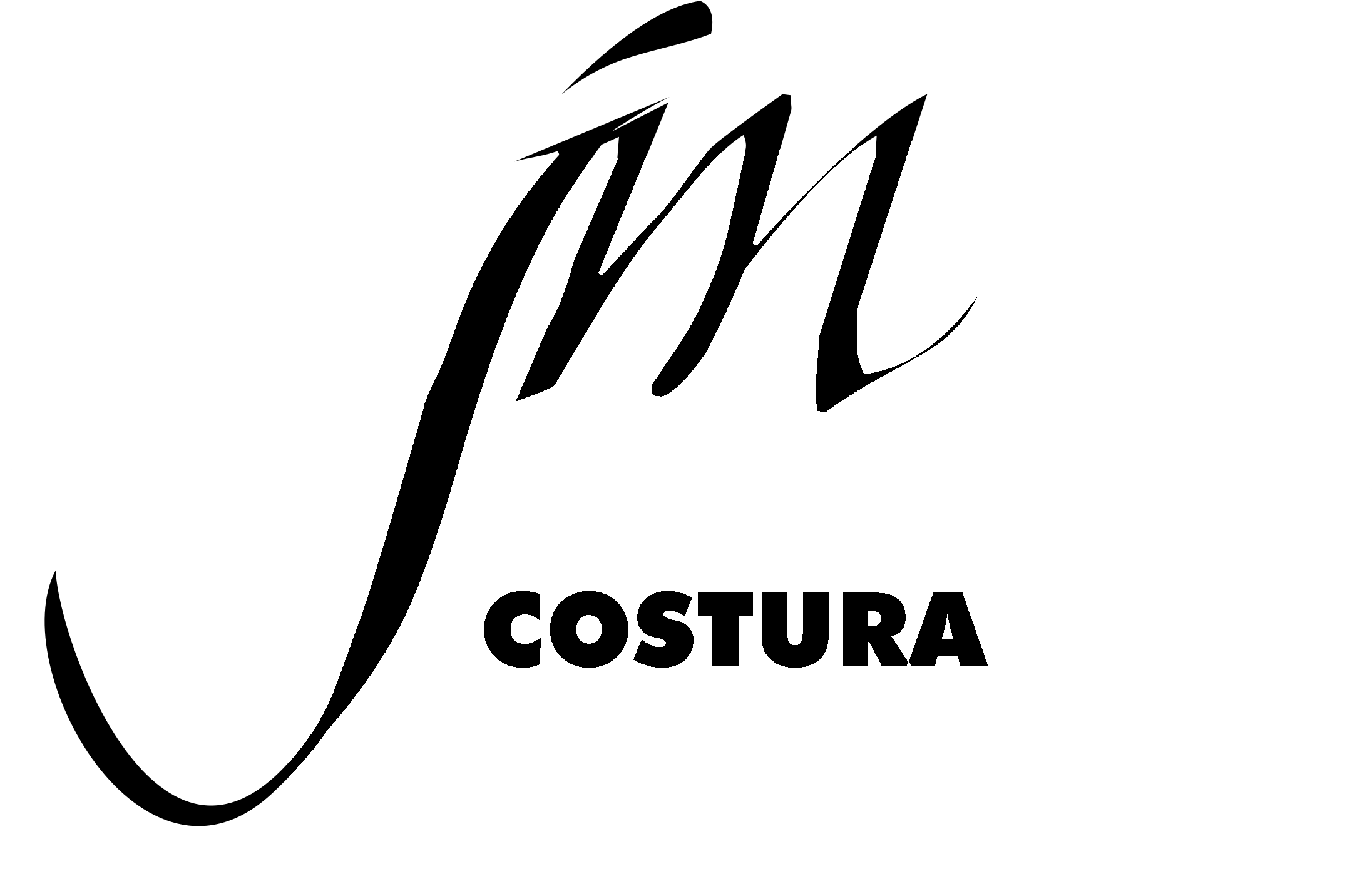 Jm Alta Costura Logo Black And White - Costura Clipart (2400x2400), Png Download