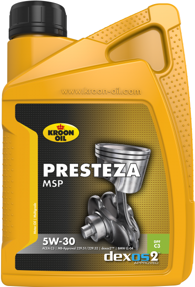 1 L Bottle Kroon Oil Presteza Msp 5w - Kroon Olie 2 Takt Clipart (560x560), Png Download
